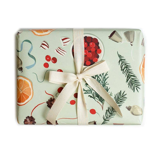 Holiday Trimmings Gift Wrap - Roll