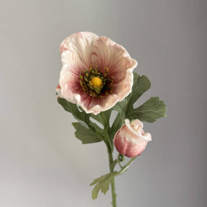 20''T PU Soft Touch Faux Anemone Flower, Sinlge Stem Anemone