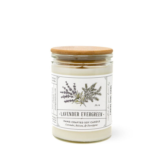 Soy Candle, Lavender Evergreen, Woody & Herbal Scent