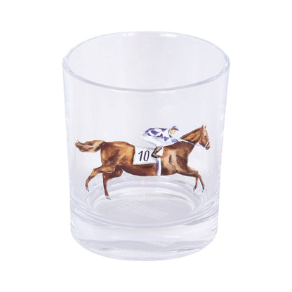 Racing Horse Rocks Glass