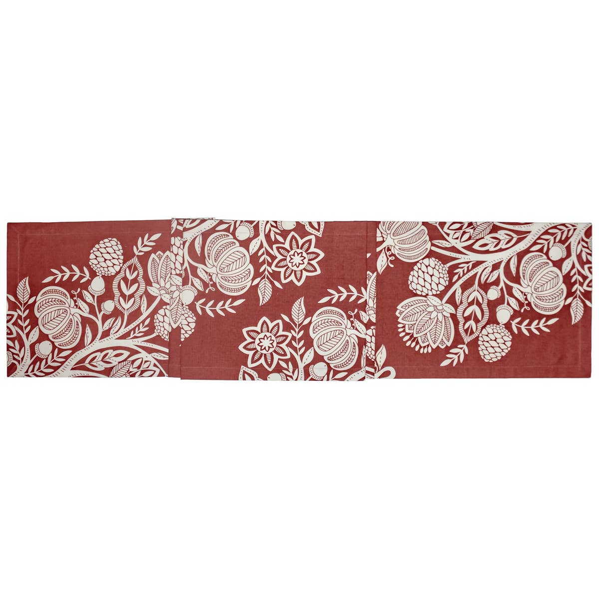 72" Francis Brick Cotton Table Runner Fall