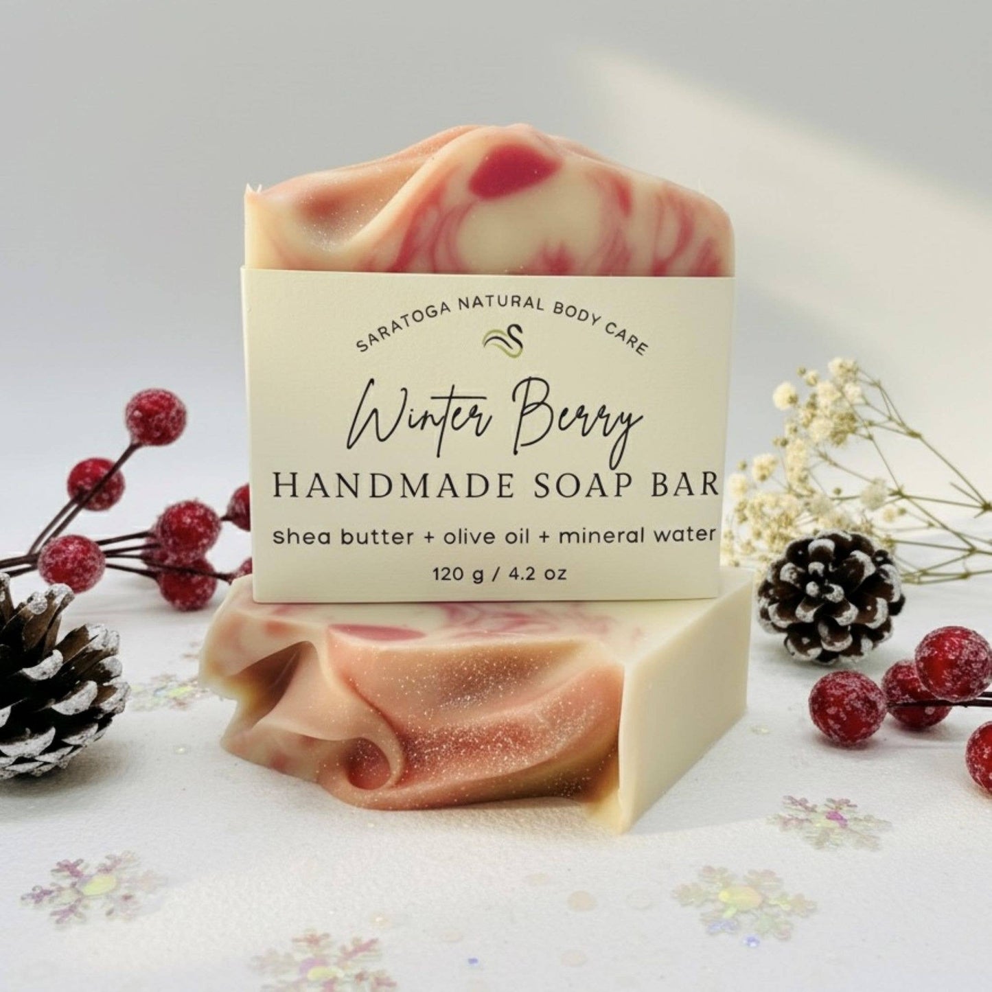 Winter Berry Handmade Soap Bar SEASONAL VEGAN HOLIDAY