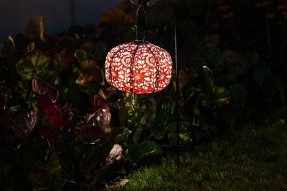 Stella Square Sunflower 11" Solar Lantern - Clay