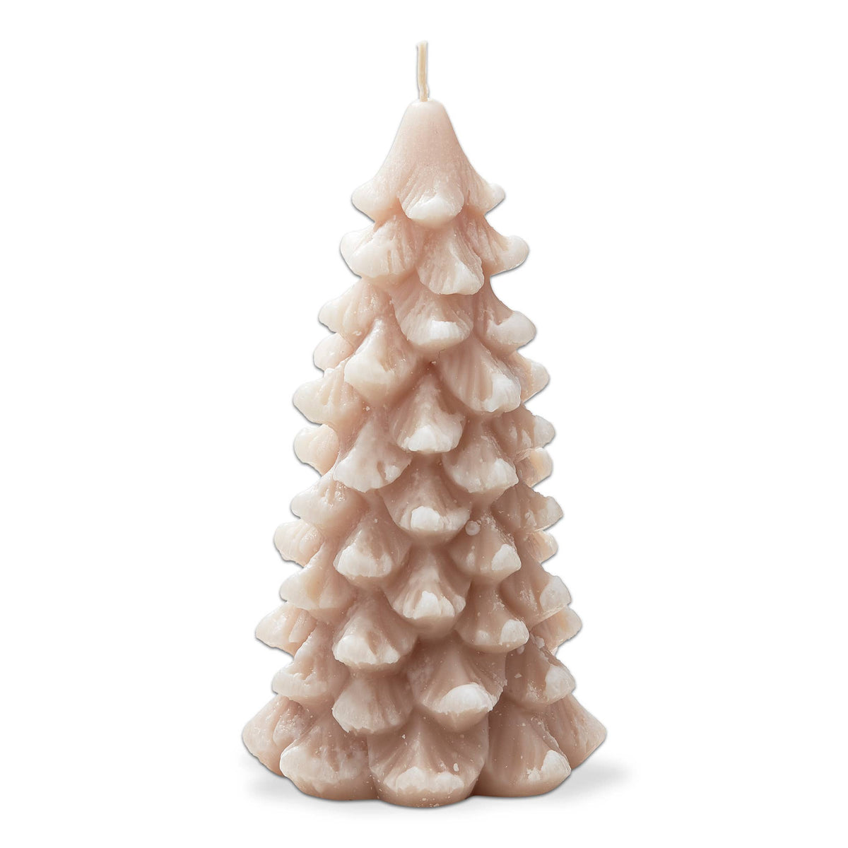 Frosted Pine Tree Candle Blush Paraffin Wax Christmas