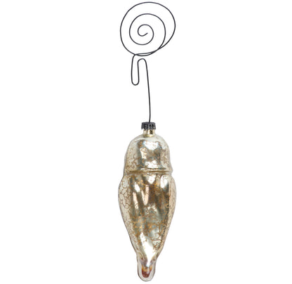 Glass Barn Owl Ornament