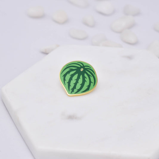 Watermelon Peperomia Plant Enamel Pin