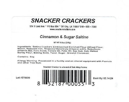 Saltine Crackers Cinnamon & Sugar