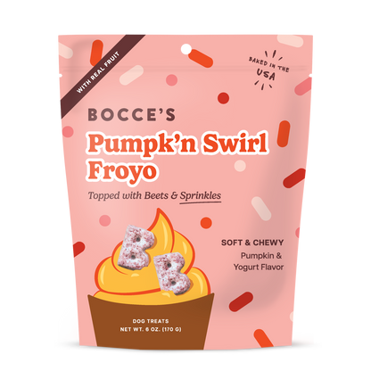 Pumpk’n Swirl Froyo with Beet and Sprinkles, Soft & Chewy