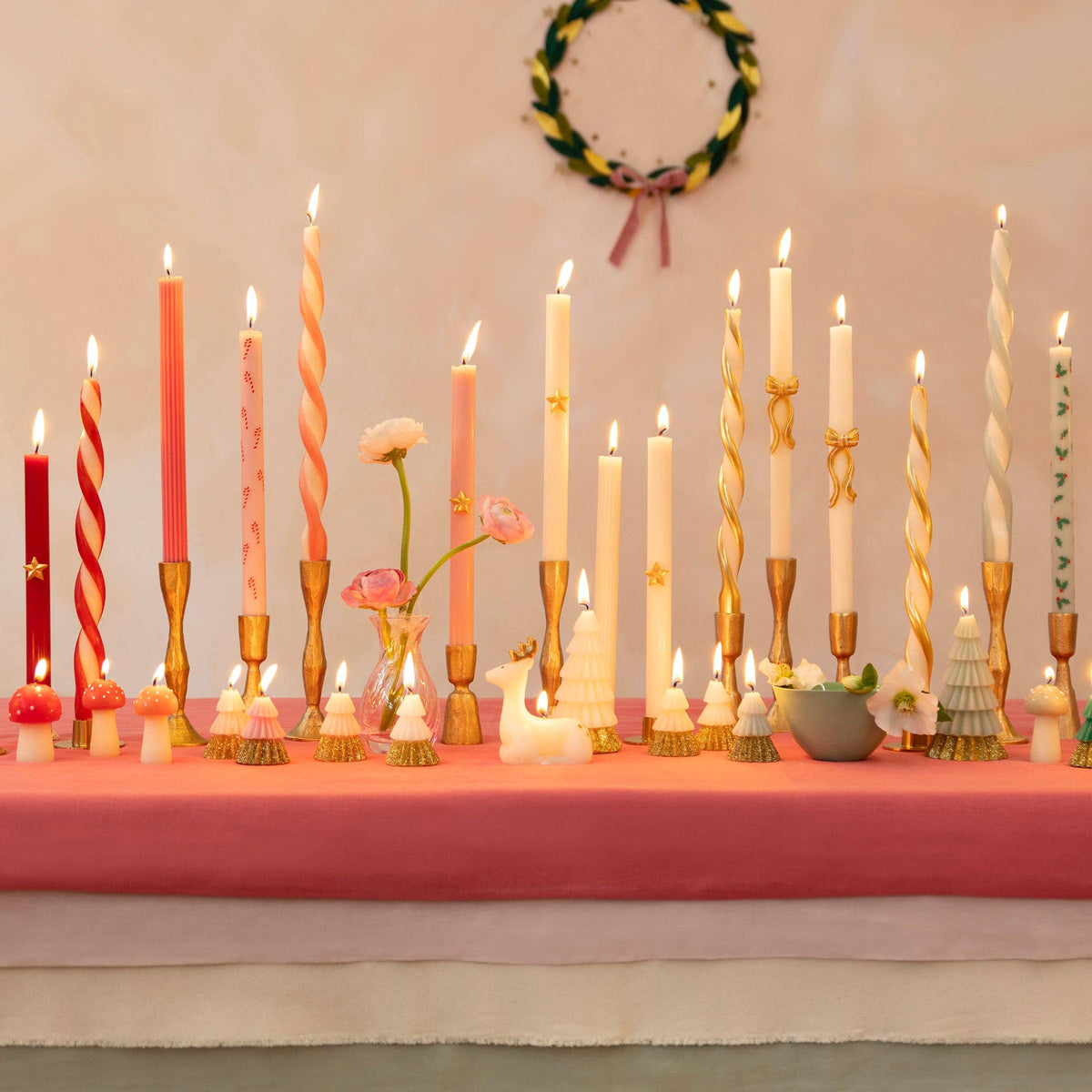 Assorted Stripe Twist Candles