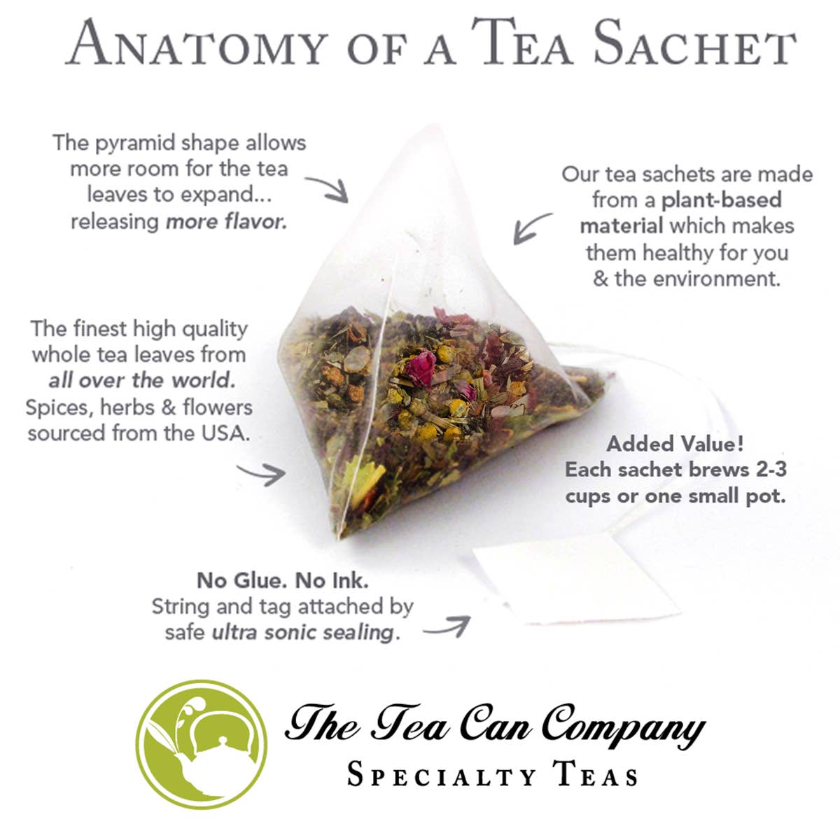 Garden Therapy Herbal Tea - 12 Tea Sachets - Tall Tin