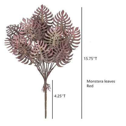 Faux Thistles/Pine/Monstera leaves, Autumn Leaves Branches