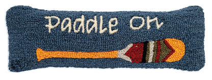 Paddle On Hooked Wool Pillow