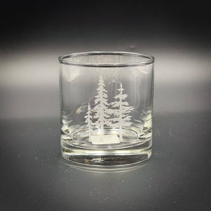 3 Trees Whiskey Rocks Glass
