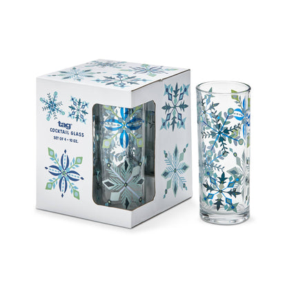 Alpine Glow Drinks Glass Set of 4 - Blue