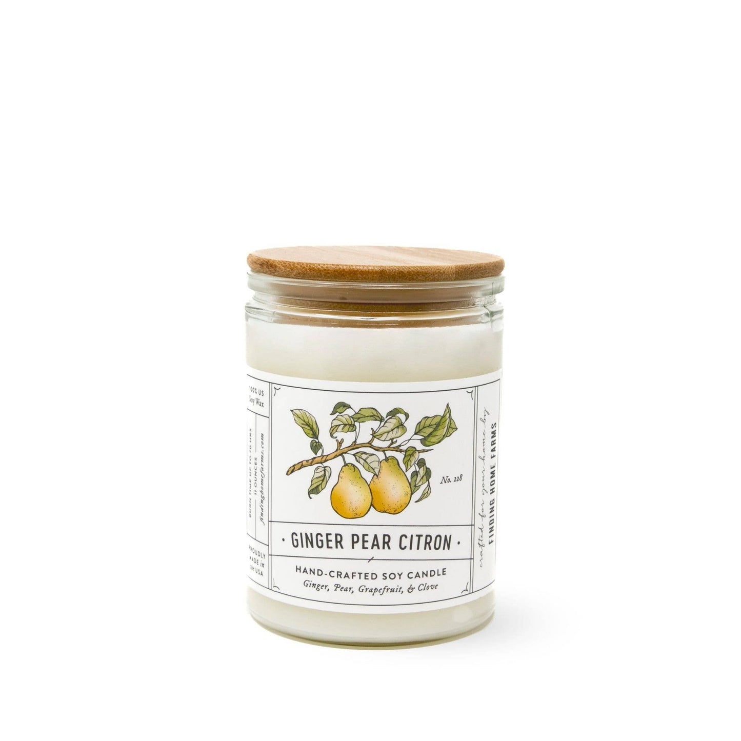 Soy Candle, Ginger Pear Citron