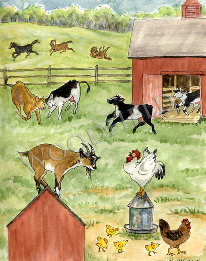 #25 - Farm Frolic Notecard
