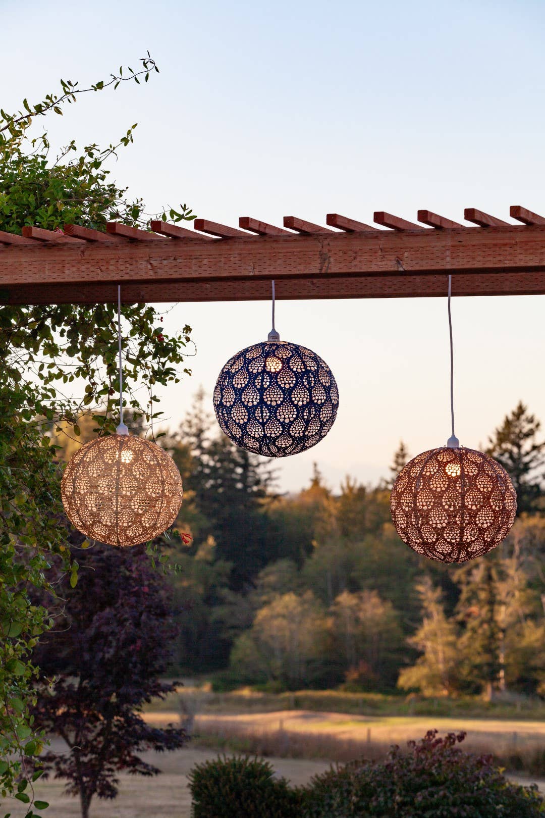 Stella Nova Outdoor Pendent Light - Dewdrop 18" Bronze
