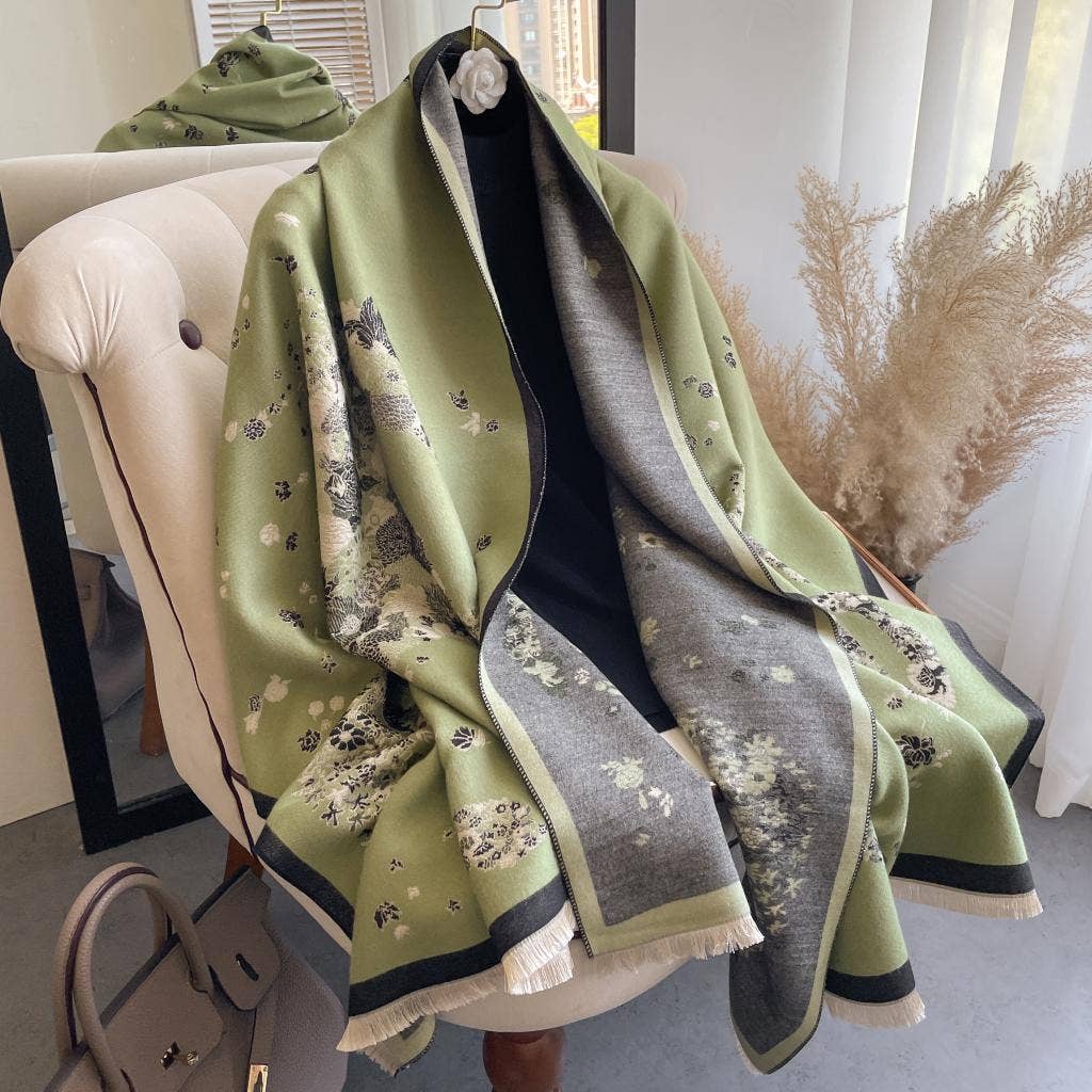 Green / Black Bouquet  Wrap