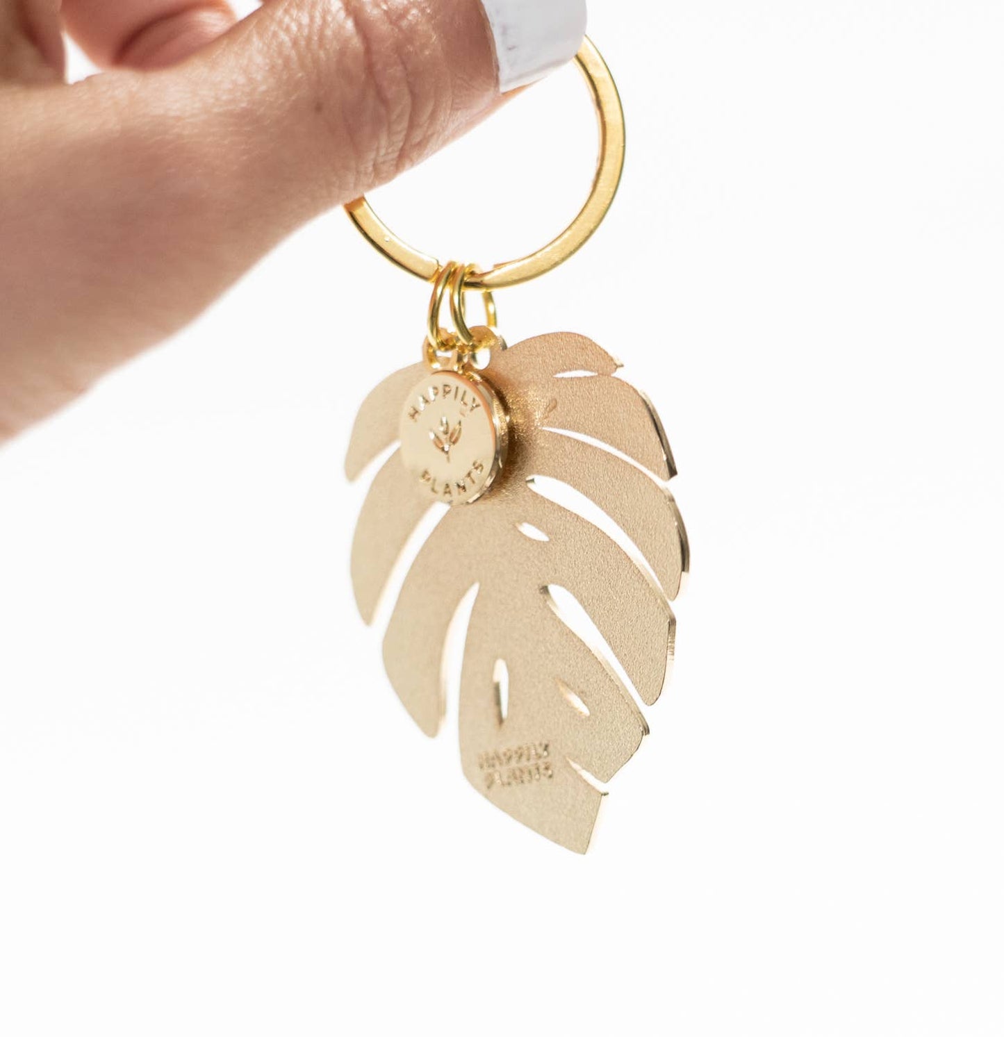 Monstera Albo Keychain & Bag Charm, Plant Lover Gift