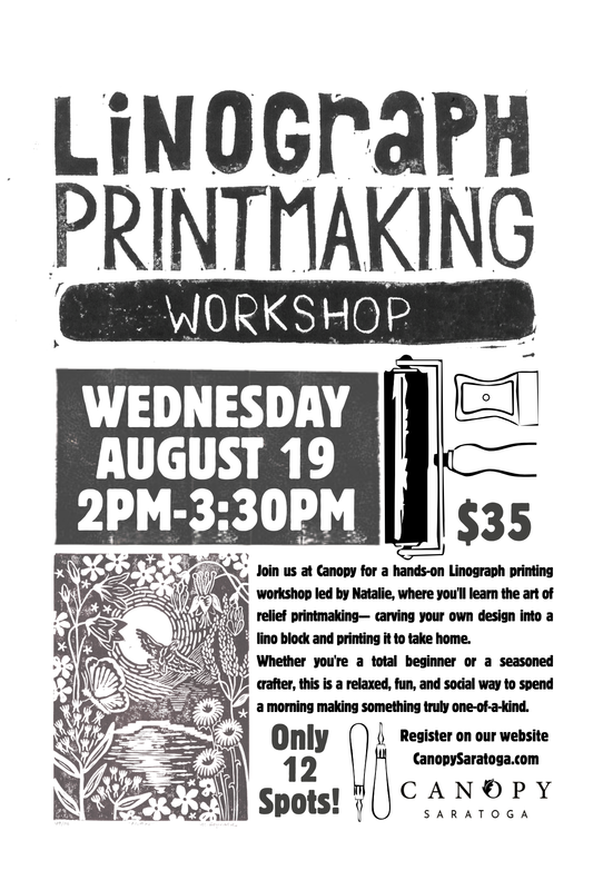 Canopy Create — Linograph Printmaking — Wed Aug 19