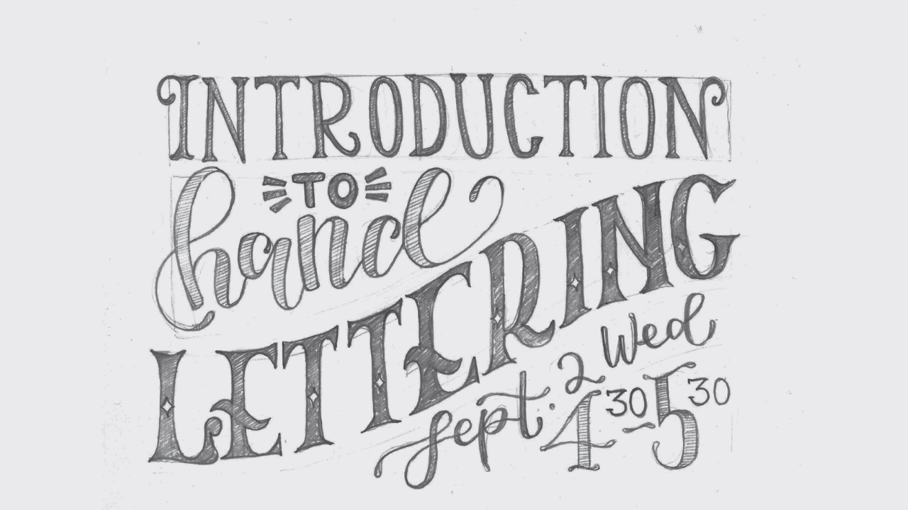 Canopy Create — Hand Lettering Workshop — Wed Sept 2
