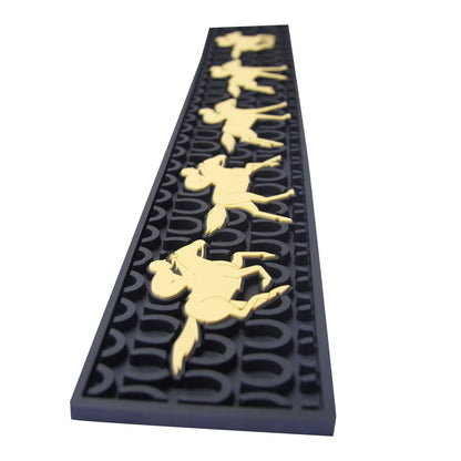 Racing Horses Rubber Bar Mat