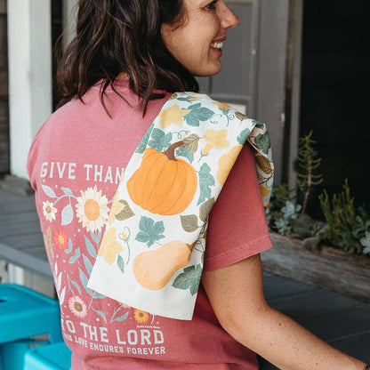 Pumpkin Patch Fall Tea Towel