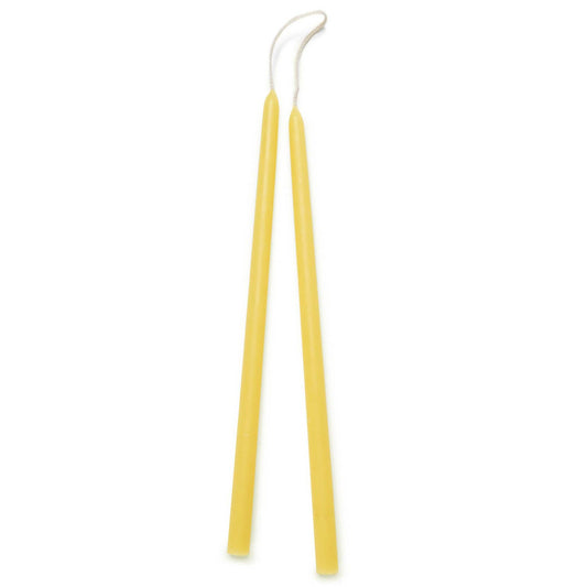10" Pure Beeswax Hand Dipped Tiny Taper Candles