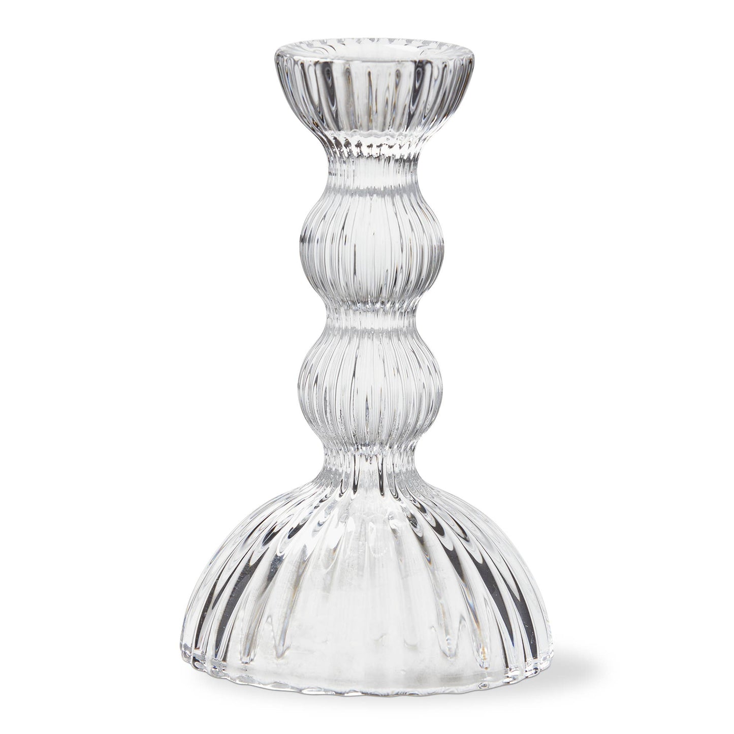 Ella Clear Soda Lime Glass Taper Candle Holder