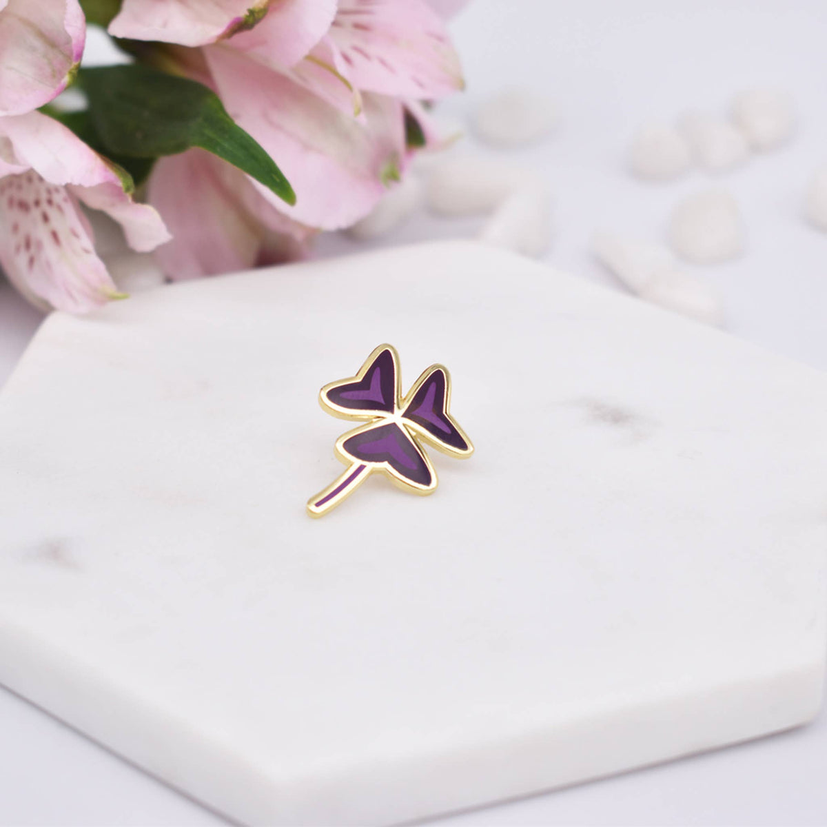 Oxalis Plant Enamel Pin