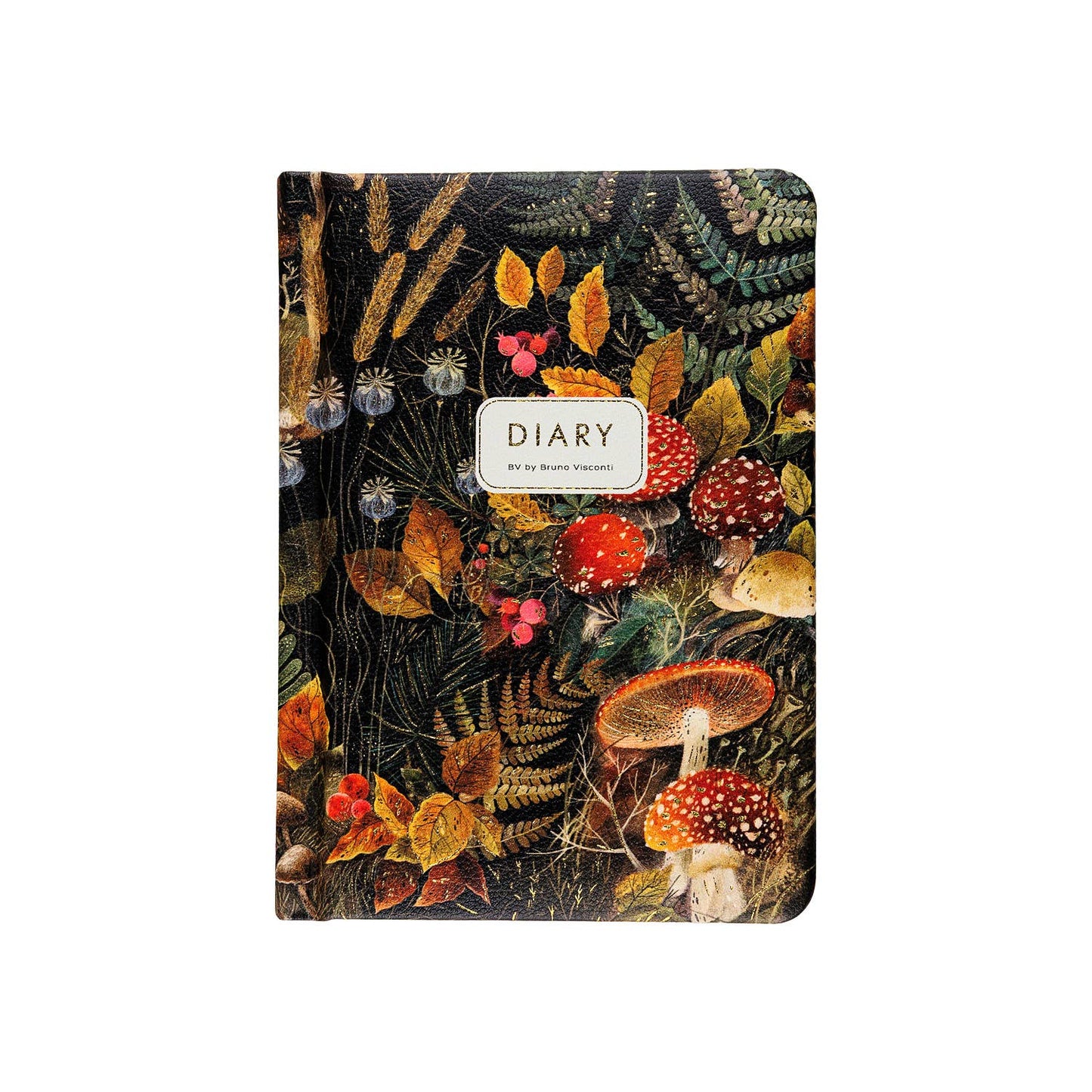 A6 Vegan Leather Hardcover Daily Planner - Forest Mushrooms