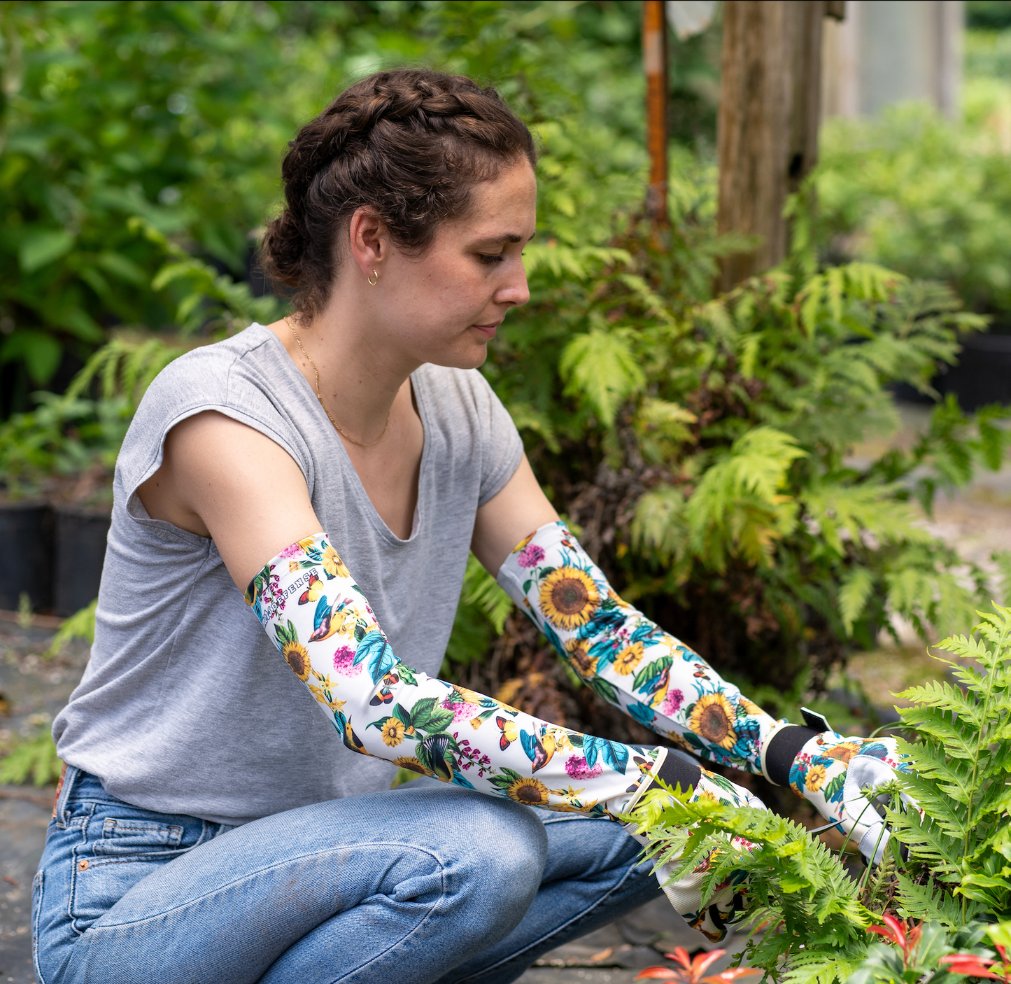 Garden Gloves - Leather - Garden Flower