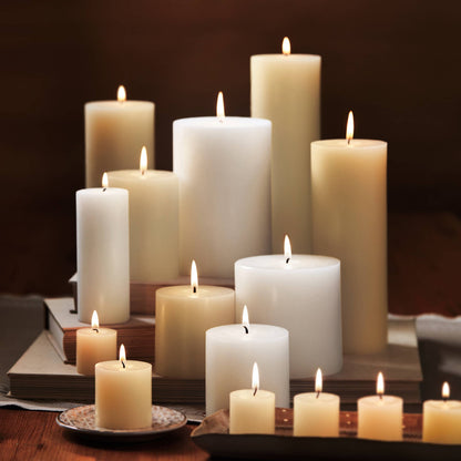 Chapel Wedding Pillar Candle 4x6 - White