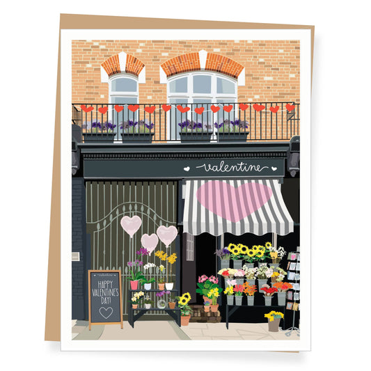 Flowershop Valentine's Day Card