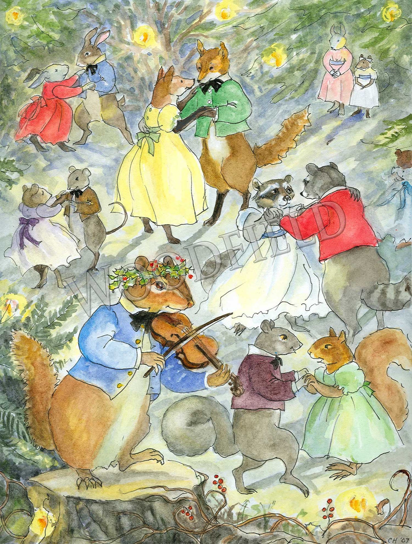 #768 - New Year's Ball Notecard