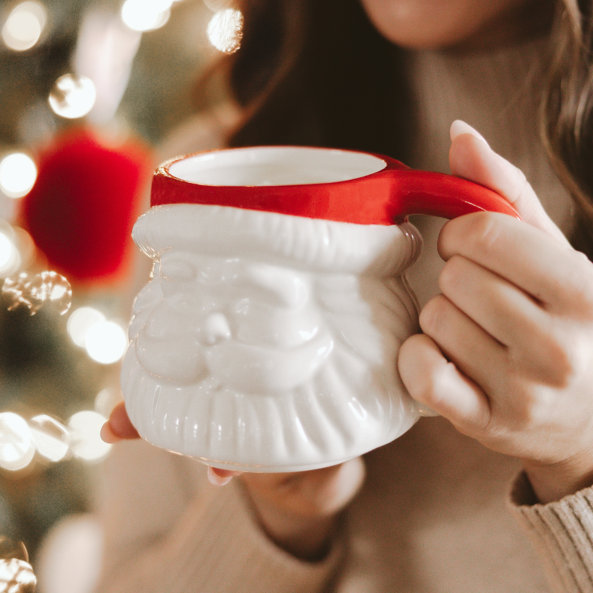 Red Hat Santa Coffee Mug