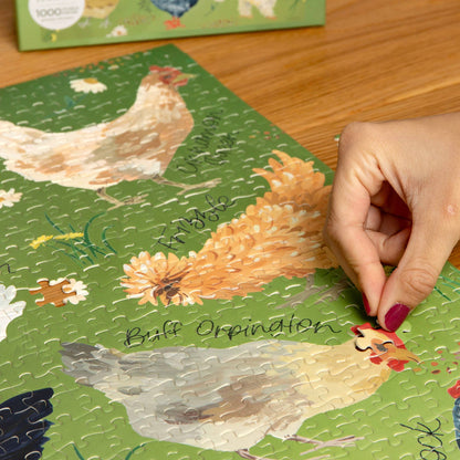 Chicken Meadows - 1,000 Piece Jigsaw Puzzle