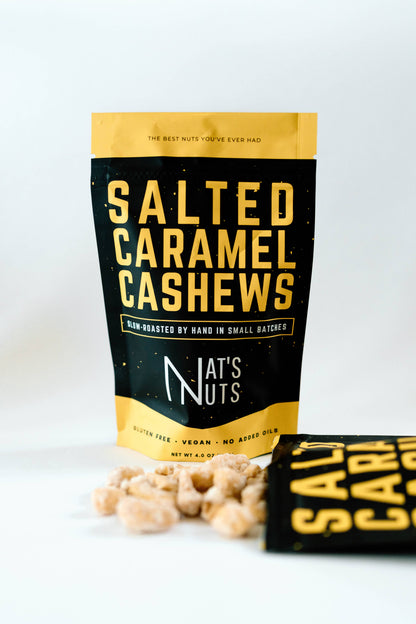 Salted Caramel Cashews | 12-Count Gourmet Roasted Nuts