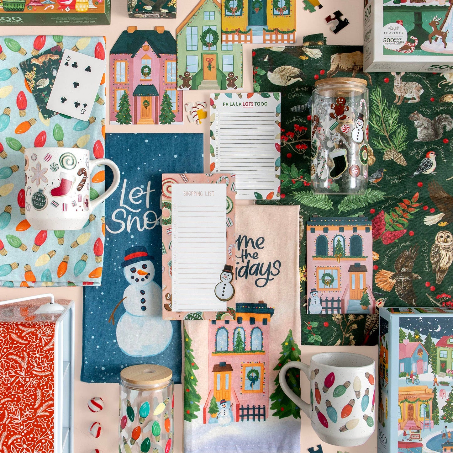 Winter Flora & Fauna Canvas Tote Bag