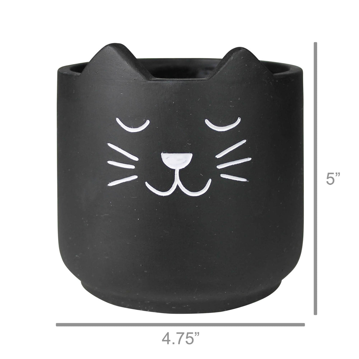 Cement Cat Cachepot-Small