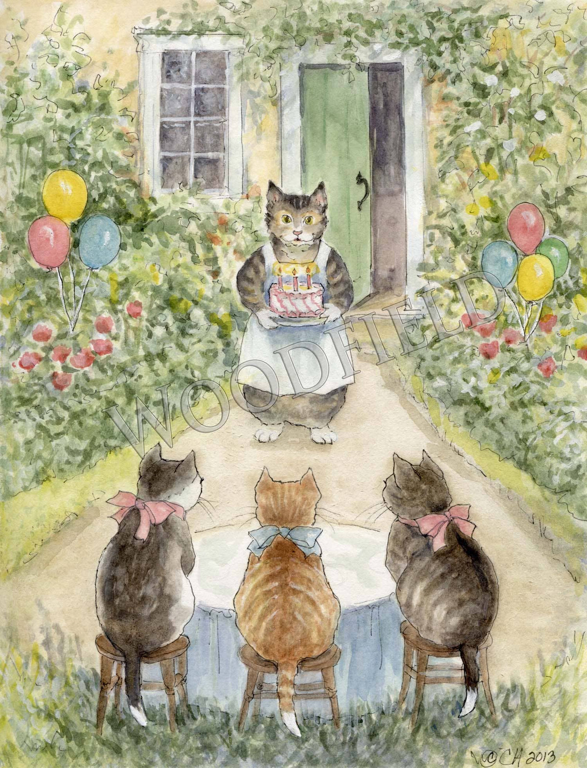#499 - Kittens' Birthday Notecard
