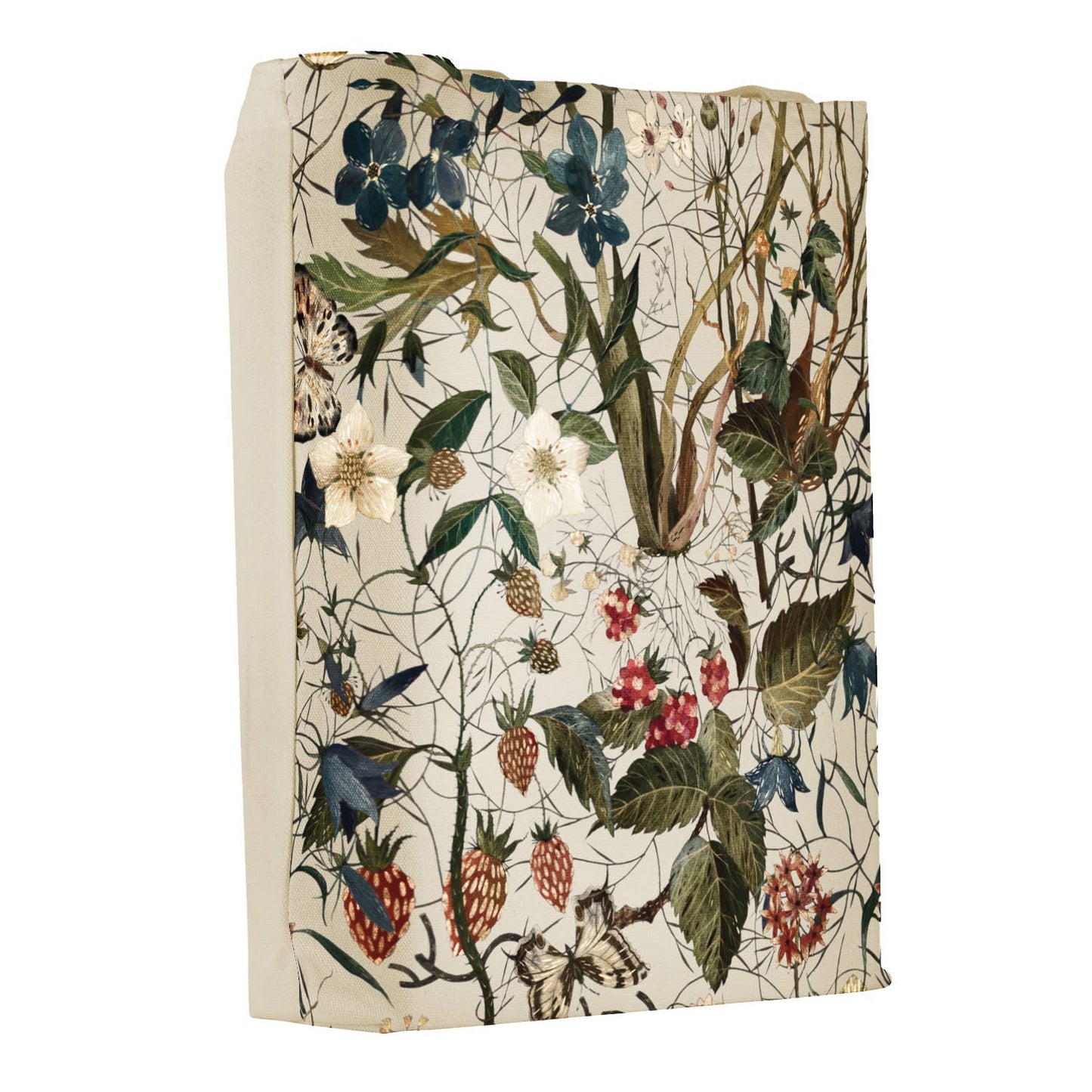 Canvas Shopper Bag - Forest Flowers on White