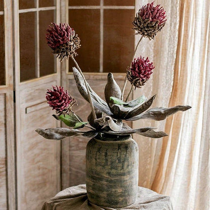 Artificial Tall Stem Flower Mulan Thistle 43" Tall