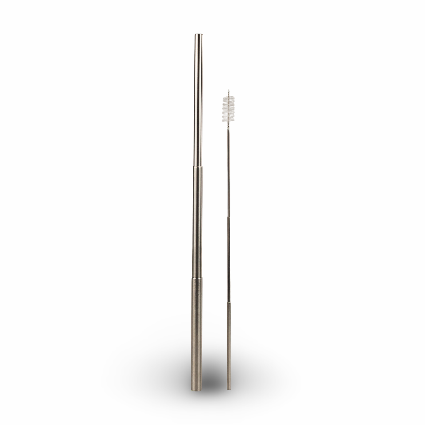 Collapsable Metal Straw Keychain w/ Cleaner