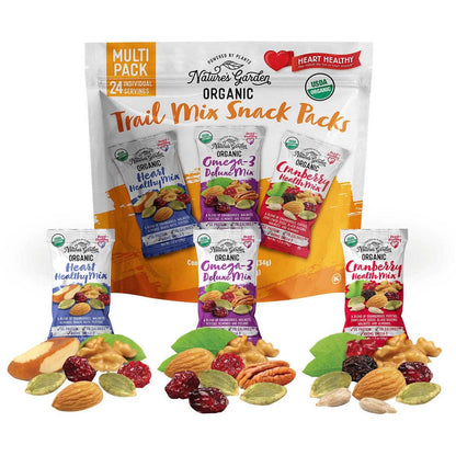 Nature's Garden Organic Trail Mix, Variety Pk, 1.2oz 24 ct