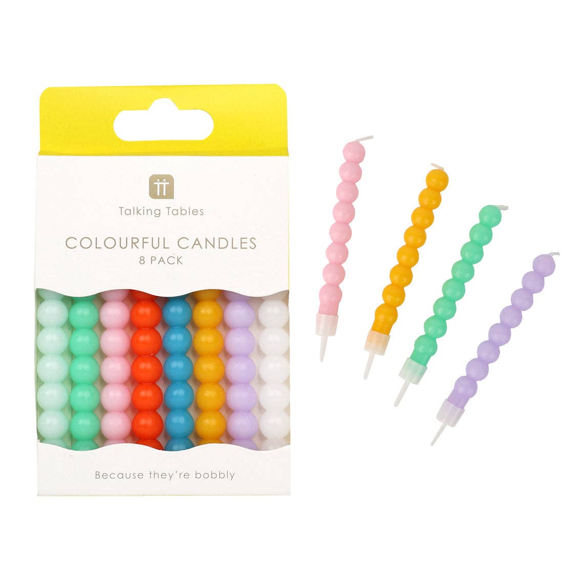 Bobble Birthday Candles - 8 Pack | Cake Candless |