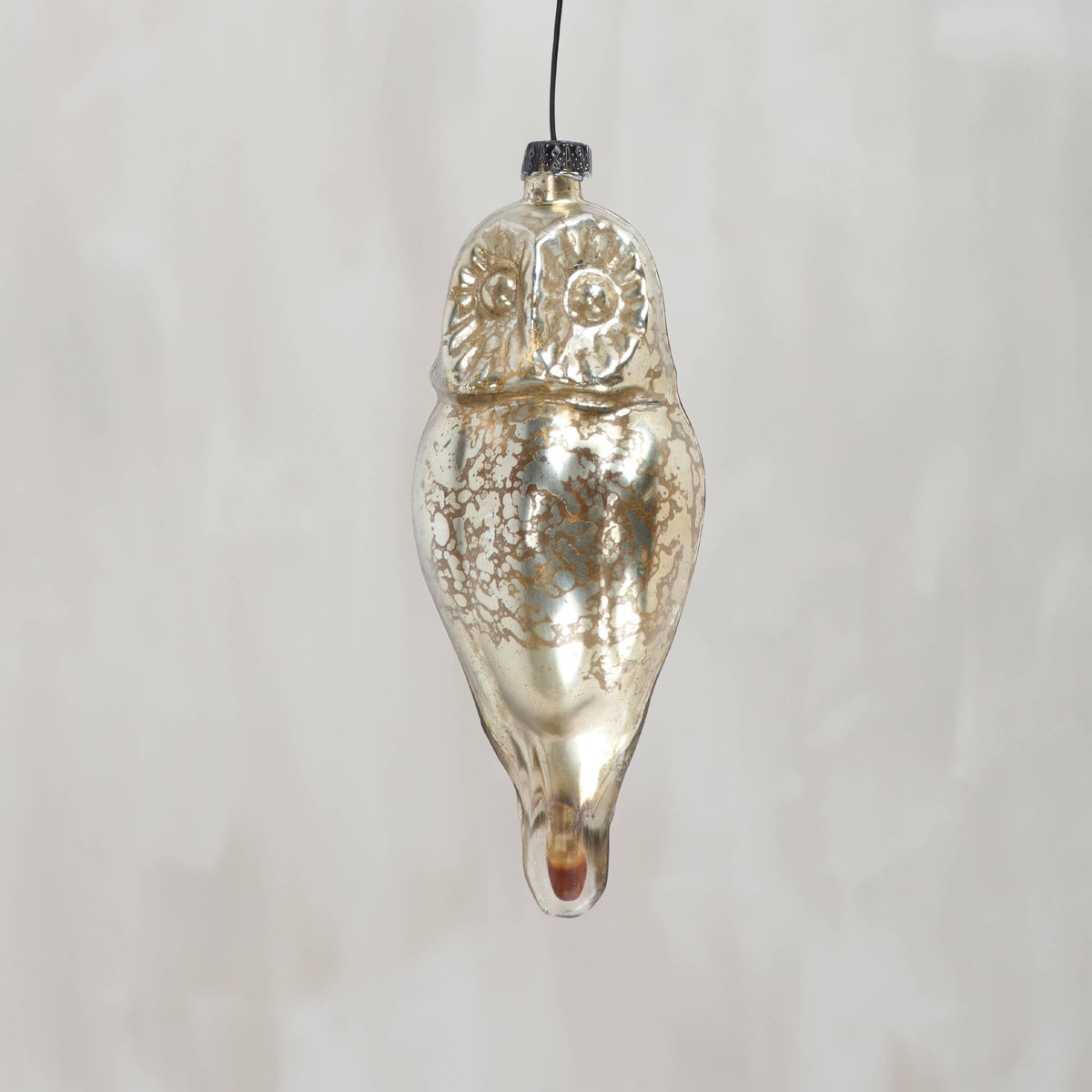 Glass Barn Owl Ornament