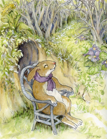 #28 - Sunbathing Notecard