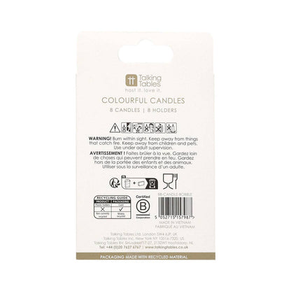 Bobble Birthday Candles - 8 Pack | Cake Candless |
