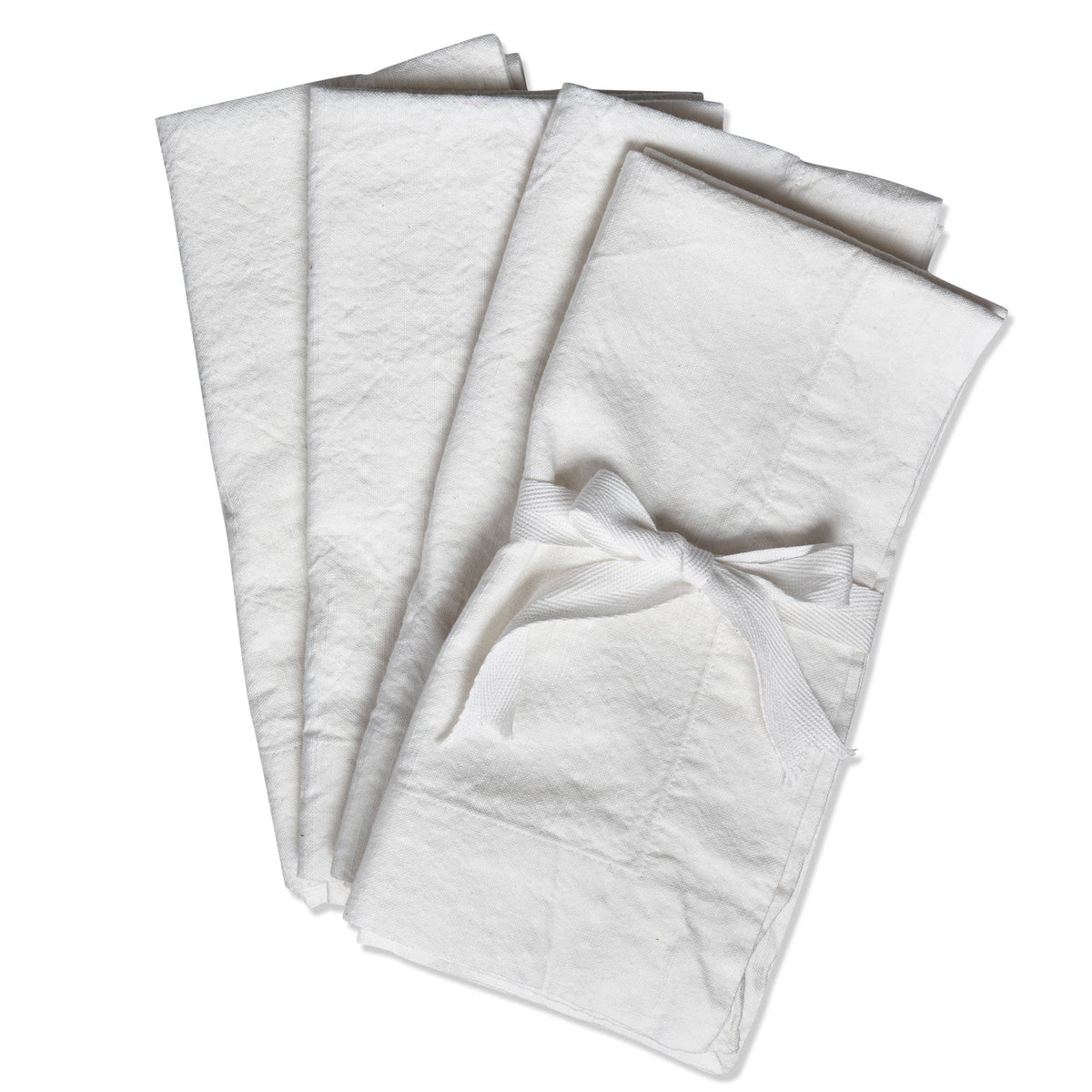 Threads Slub Napkin Set of 4 White Cotton